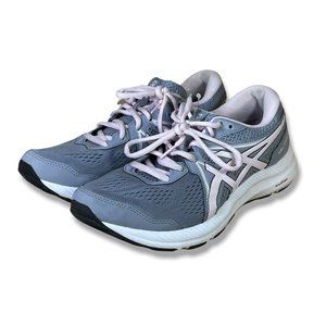 Asics Womens Gray 1012A911 Gel Contend 7 Low Top Athletic Running Shoes Size 9.5